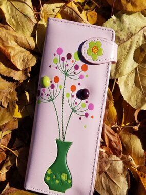 Shagwear "FLOWER VASE" Large WALT0706 Wallett. New